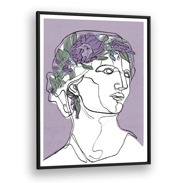 Flora by Treechild Women Illustration Paintings in Black Plain Frame