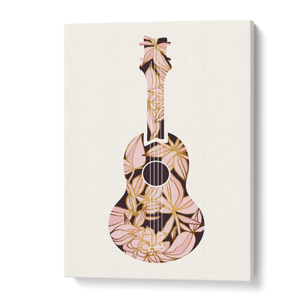 Floral Ukulele by Kristian Gallagher Kids Room Paintings in Gallery Wrap