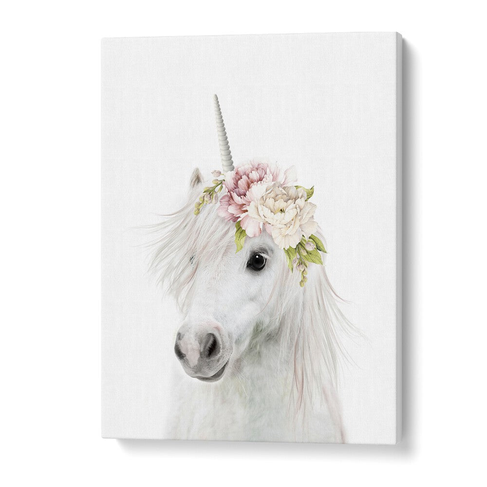 Floral Unicorn By Lola Peacock Kids Room Paintings in Gallery Wrap