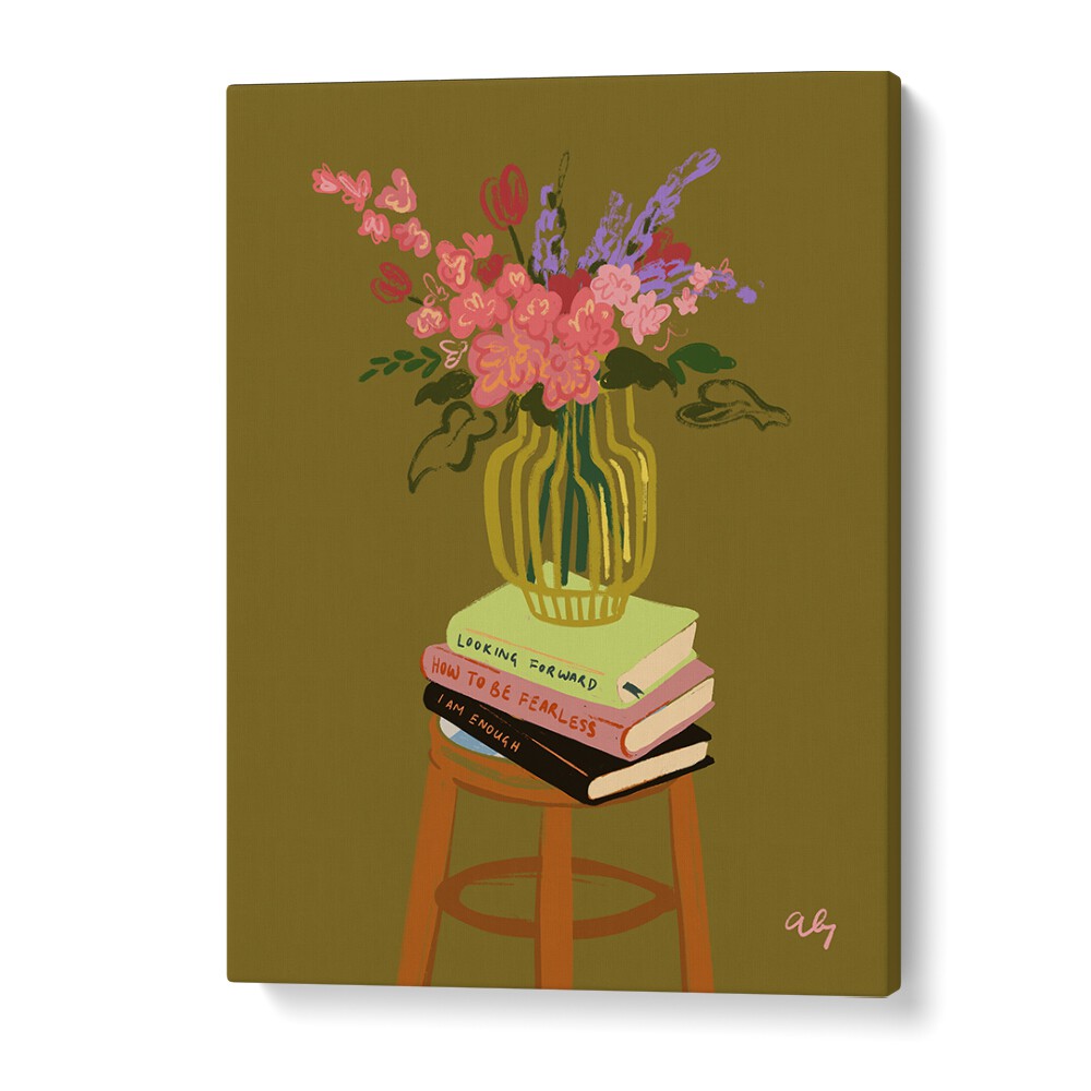 Floral Vase By Arty Guava Wall Art Prints in Gallery Wrap