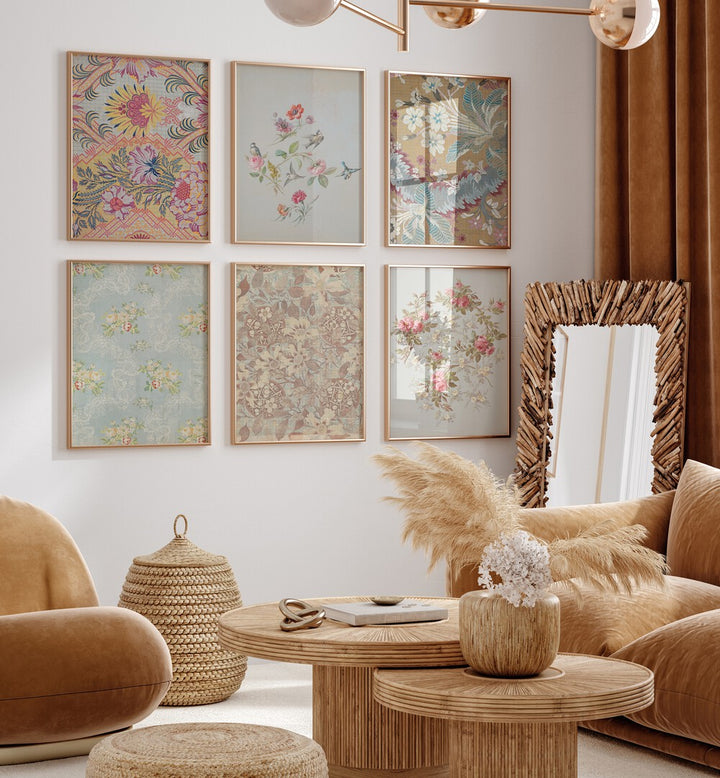 gallerywall painting - FLORAL DESTINY GALLERY WALL SET OF 6 by Asianmonk