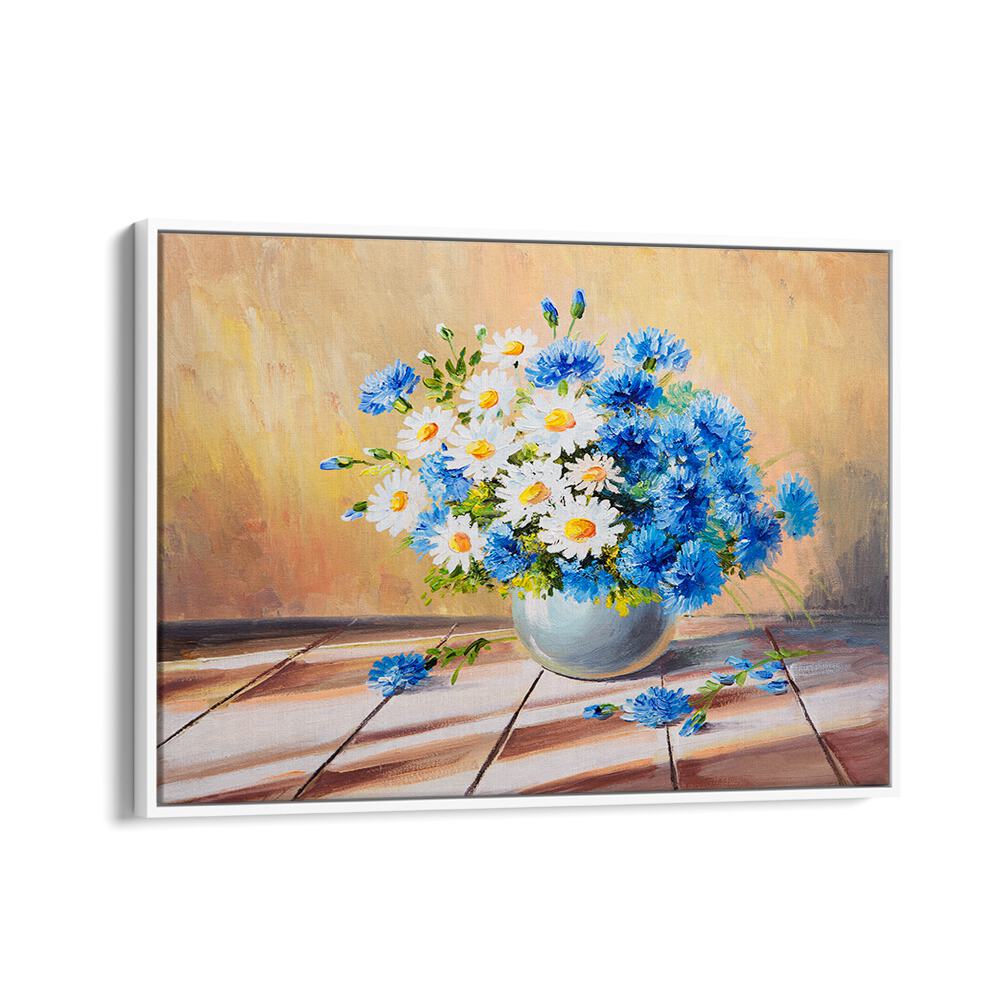 Bright blue and white florals in a bowl, capturing the elegance of FLORALS IN CLAY, VINTAGE EUROPEAN PAINTINGS.