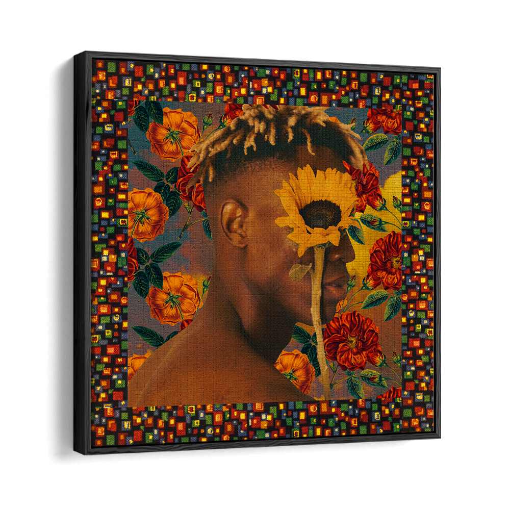 Flower Boy II By Cosmo Zach Surreal Art Prints Surrealism in Black Floater Frame