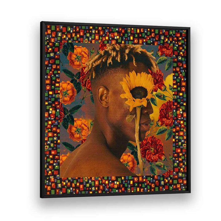 Flower Boy II By Cosmo Zach Surreal Art Prints Surrealism in Black Plain Frame