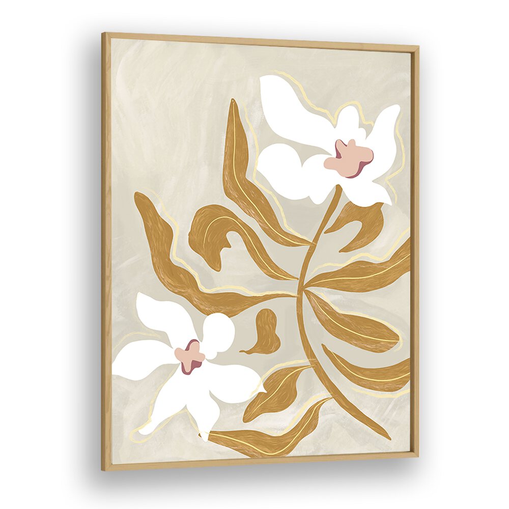 Flower Flower By Arty Guava Wall Art Prints in Oak Wood Plain Frame