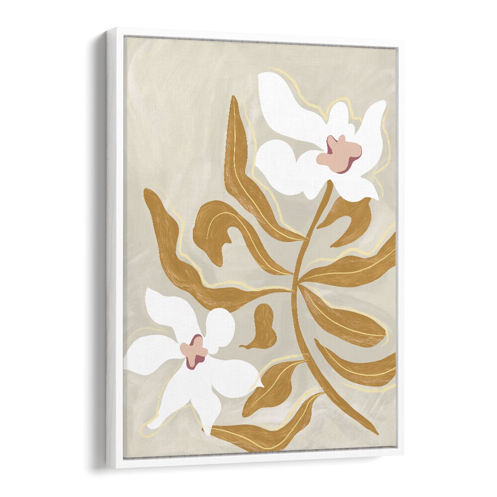 Flower Flower By Arty Guava Wall Art Prints in White Floater Frame