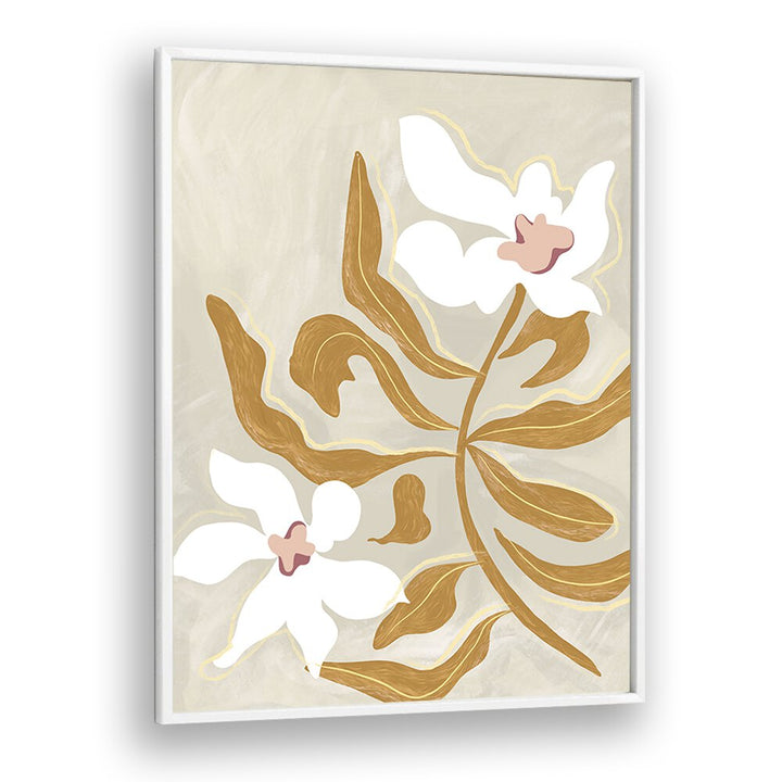 Flower Flower By Arty Guava Wall Art Prints in White Plain Frame