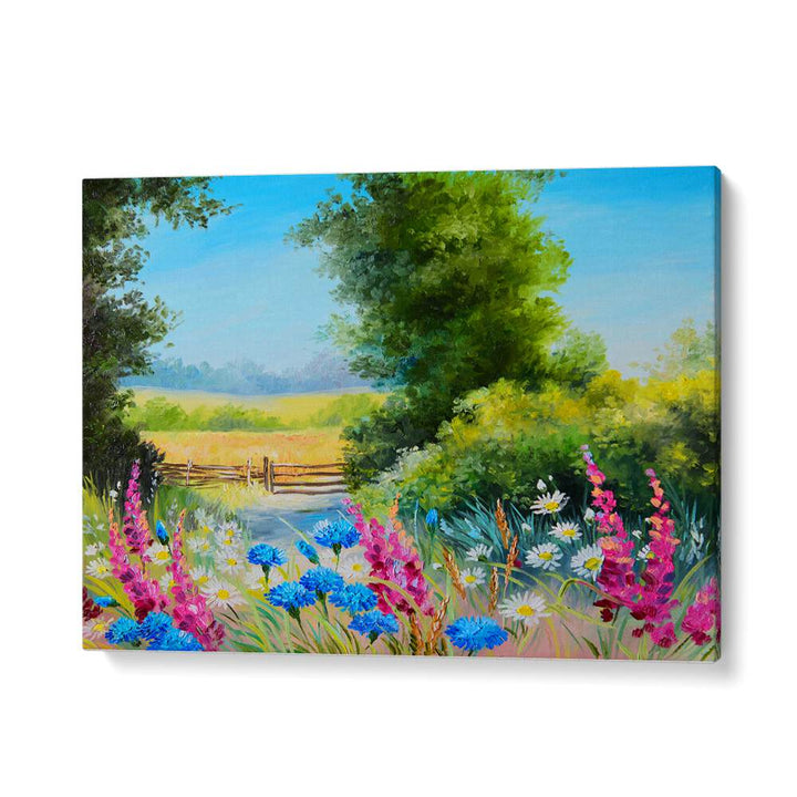 Flowering Pathway Vintage European Paintings in Gallery Wrap