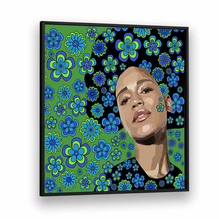 Flowers in the Air By Lynnda Rakos Pop Art Paintings Pop Art Prints in Black Plain Frame