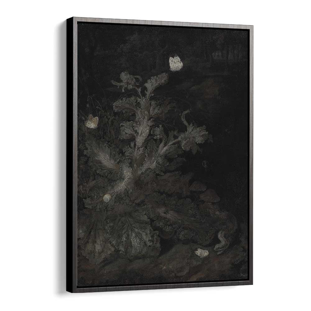 Fluttering Canopy The Forest Of Butterflies Gothic Art Prints in Black Floater Frame