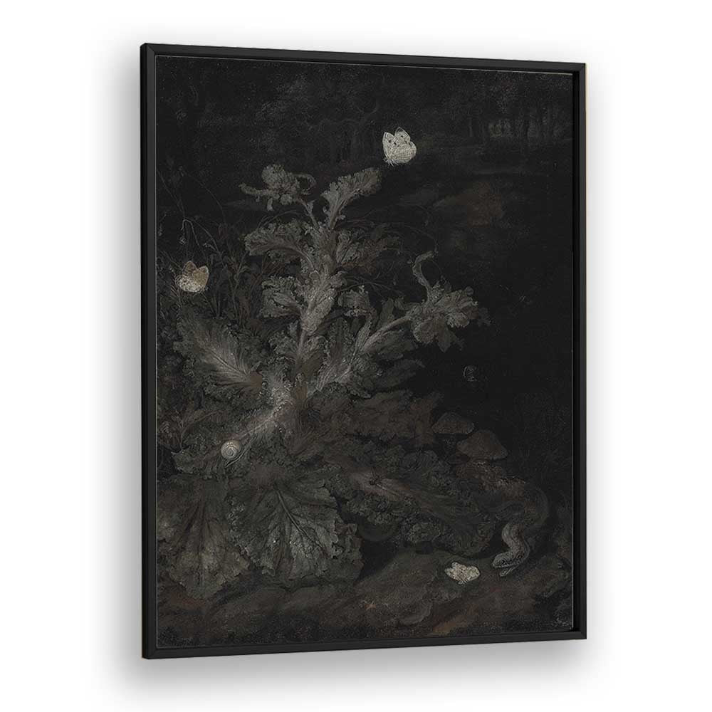 Fluttering Canopy The Forest Of Butterflies Gothic Art Prints in Black Plain Frame