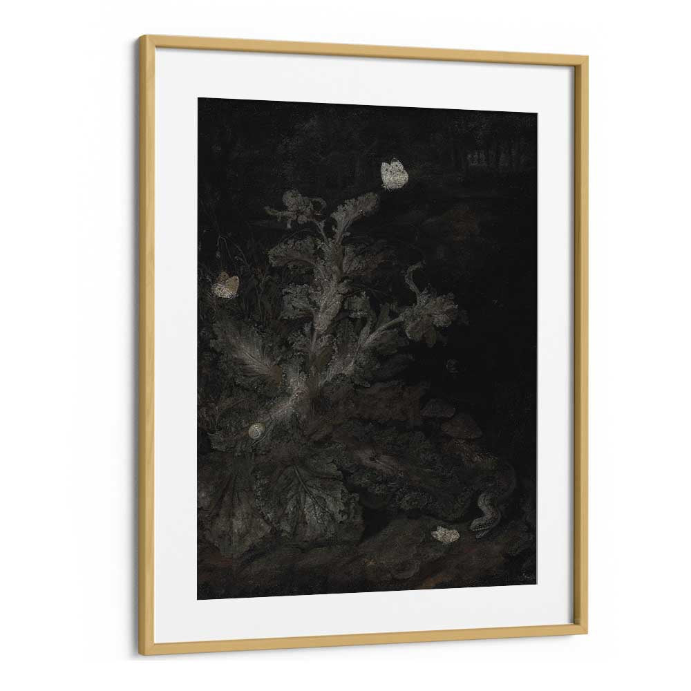 Fluttering Canopy The Forest Of Butterflies Gothic Art Prints in Oak Wood Frame With Mount