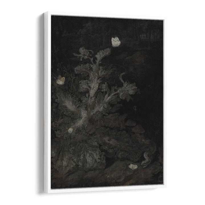 Fluttering Canopy The Forest Of Butterflies Gothic Art Prints in White Floater Frame