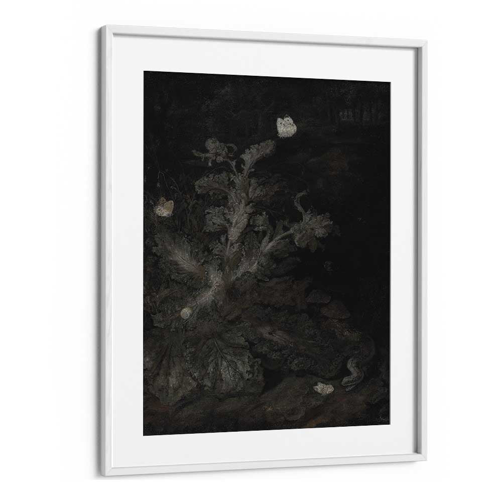 Fluttering Canopy The Forest Of Butterflies Gothic Art Prints in White Frame With Mount