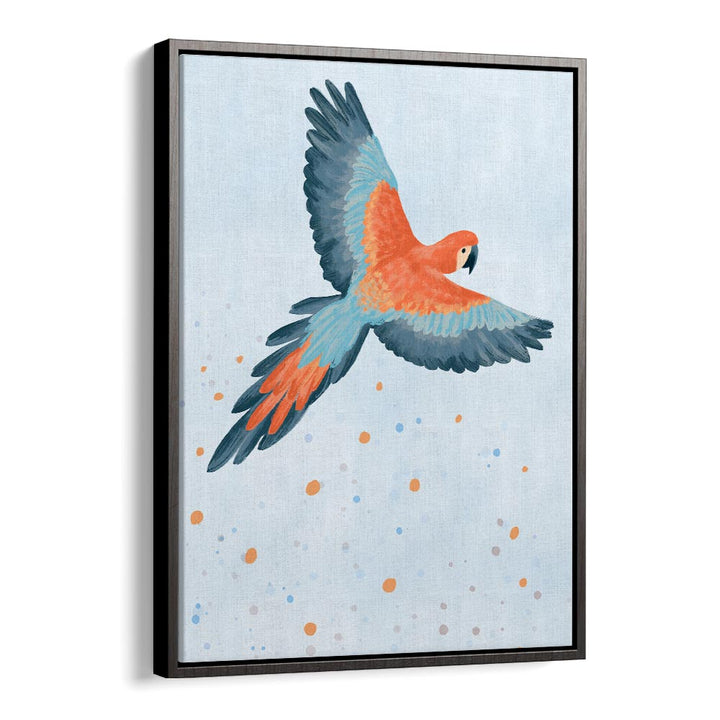 Fly With Me Blue By Goed Blauw Kids Room Paintings Kids Room Wall Art in Black Floater Frame