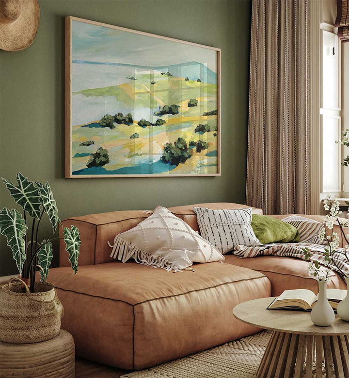 FOG AND HILLS , LANDSCAPE PAINTINGS