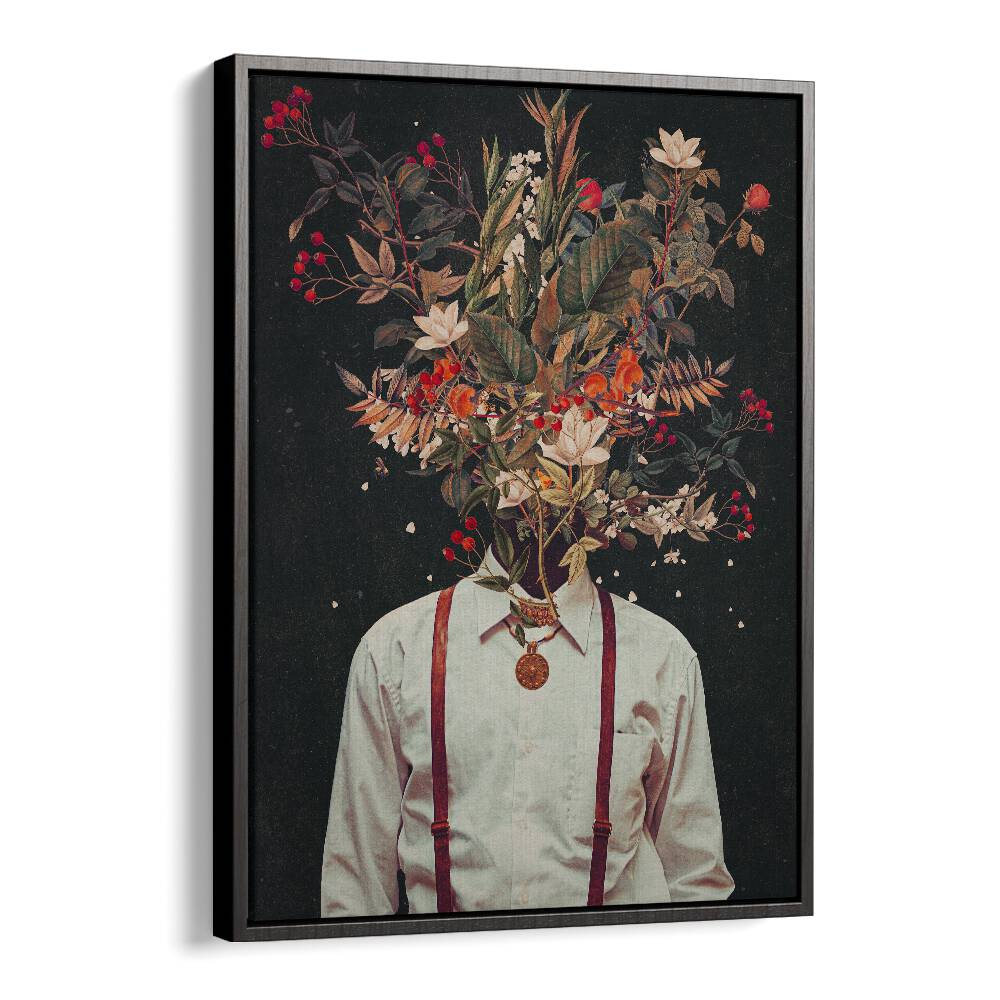 Foliage By Frank Moth Surreal Art Prints Surrealism in Black Floater Frame