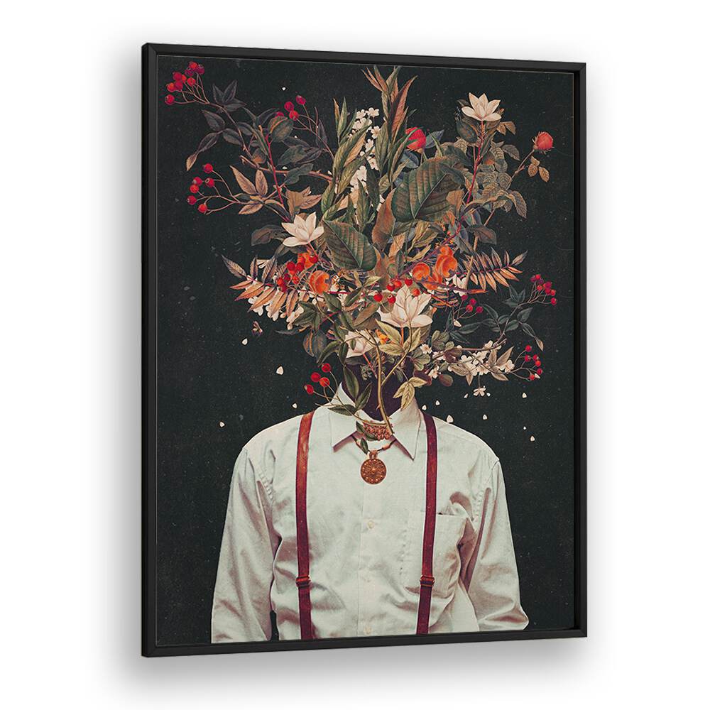 Foliage By Frank Moth Surreal Art Prints Surrealism in Black Plain Frame