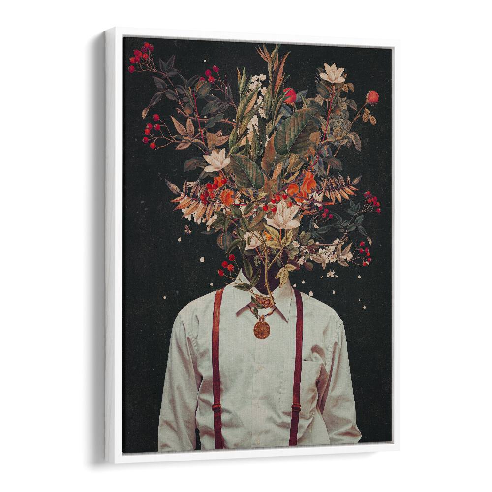 Foliage By Frank Moth Surreal Art Prints Surrealism in White Floater Frame