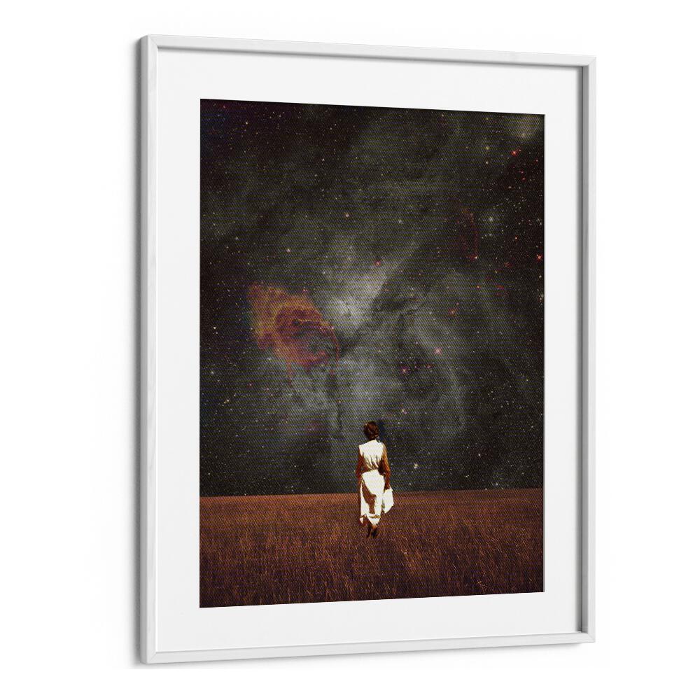 Follow Me By Frank Moth Surreal Art Prints Surrealism in White Frame With Mount