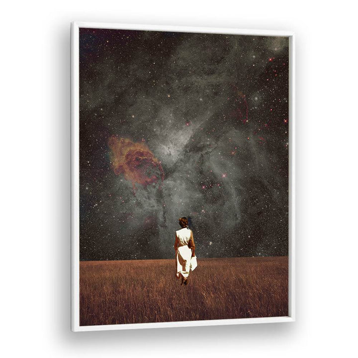 Follow Me By Frank Moth Surreal Art Prints Surrealism in White Plain Frame