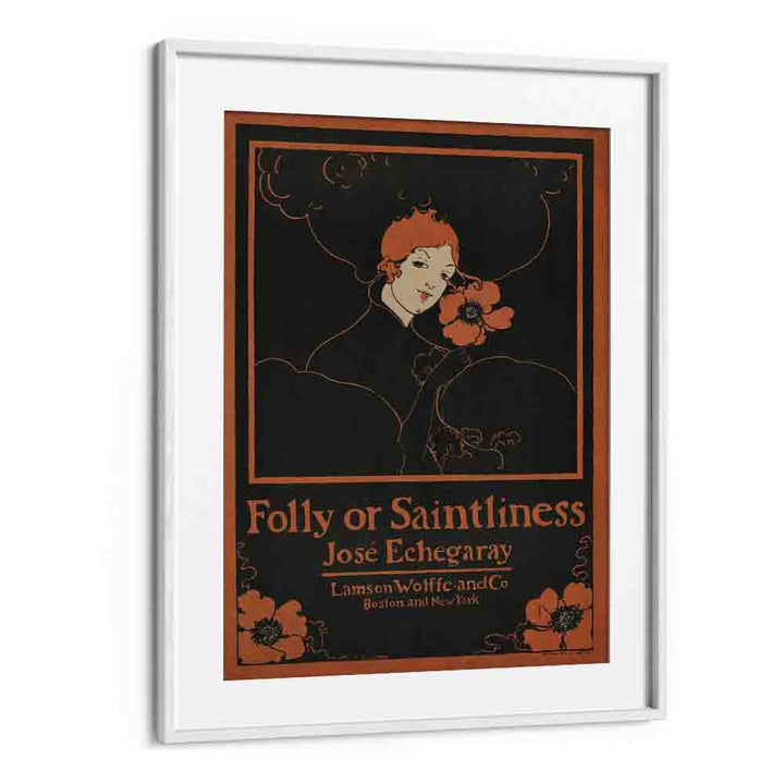 Folly Or Saintliness 1895 By Ethel Reed Vintage Paintings in White Frame With Mount