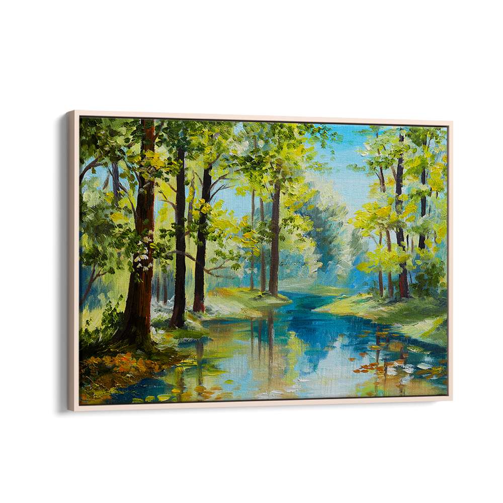Serene landscape in Forest Reflections II, vintage European paintings showcasing tranquil nature's beauty.