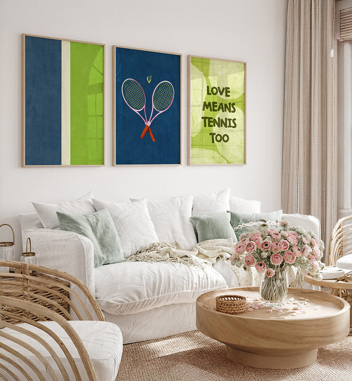 FOREVER LOVE ALL,  SET OF 3 PAINTINGS