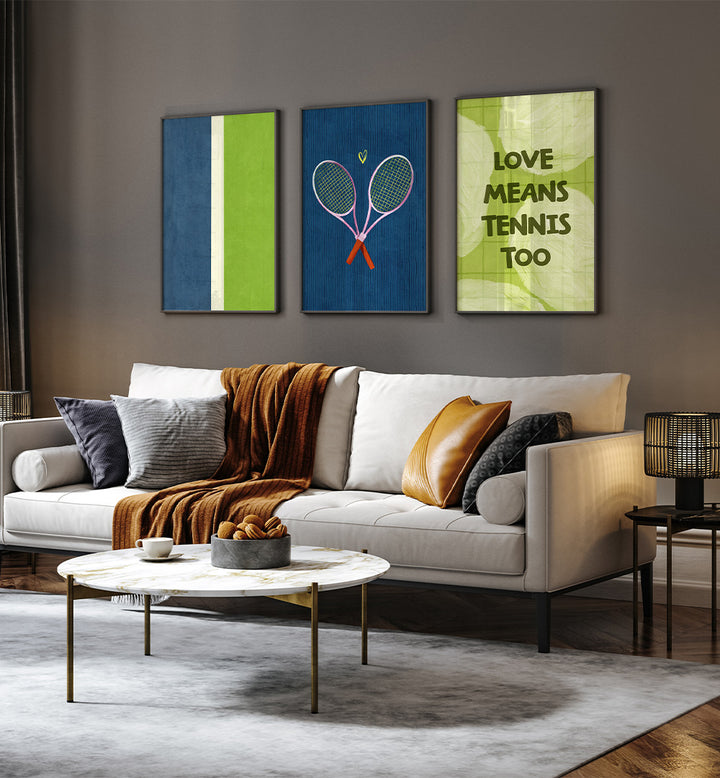 FOREVER LOVE ALL,  SET OF 3 PAINTINGS