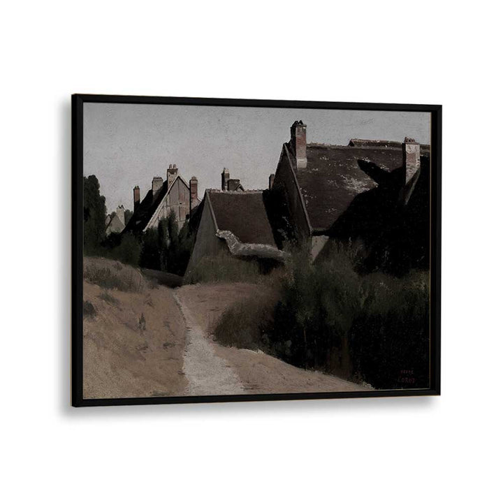 Forgotten Hamlet Gothic Wall Art Prints in Black Plain Frame