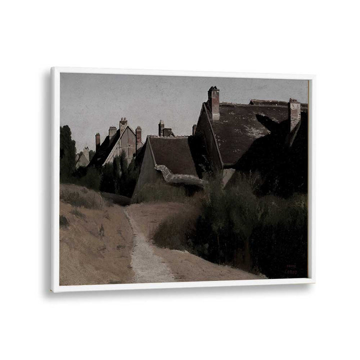 Forgotten Hamlet Gothic Wall Art Prints in White Plain Frame