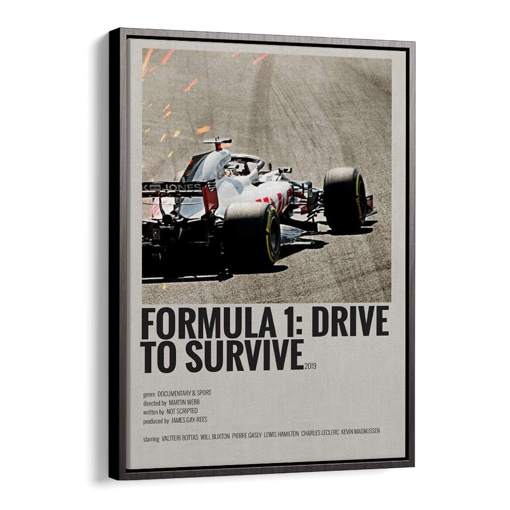 Formula 1-Drive To Survive 2019 Movie Posters in Black Floater Frame