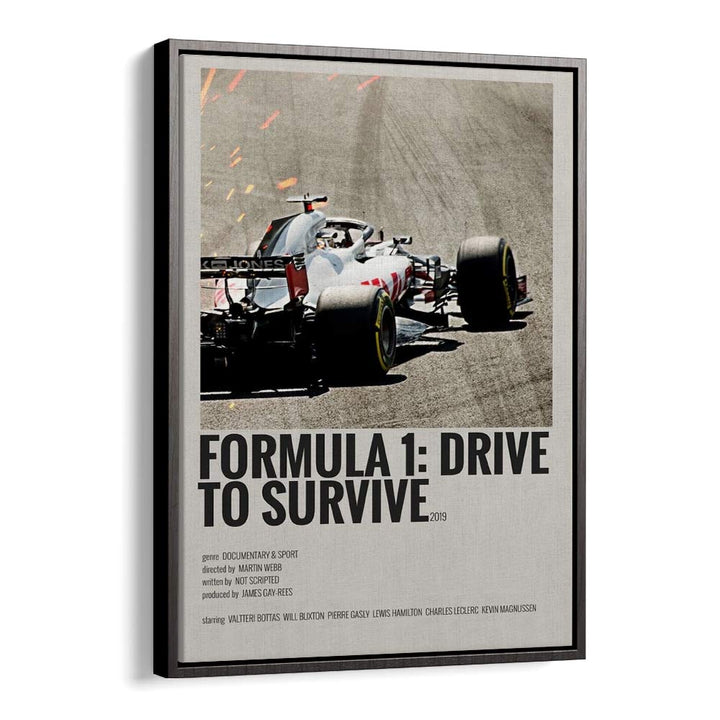 Formula 1-Drive To Survive 2019 Movie Posters in Black Floater Frame