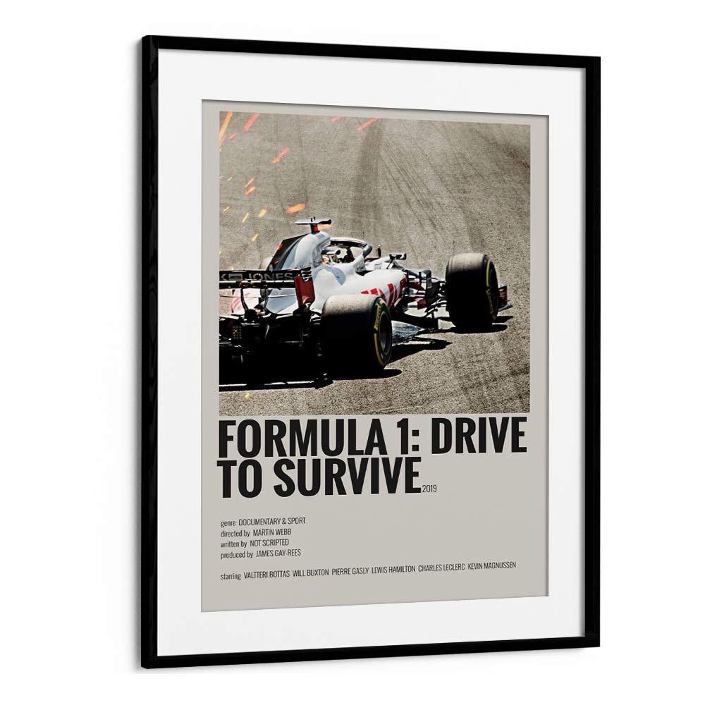 Formula 1-Drive To Survive 2019 Movie Posters in Black Frame With Mount