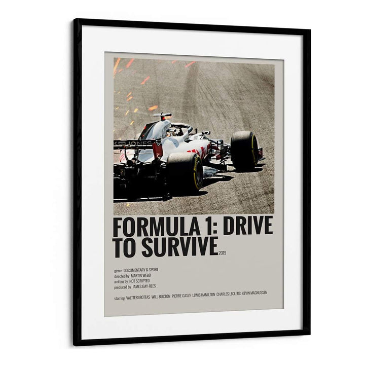 Formula 1-Drive To Survive 2019 Movie Posters in Black Frame With Mount