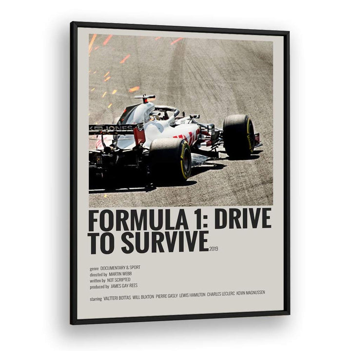 Formula 1-Drive To Survive 2019 Movie Posters in Black Plain Frame