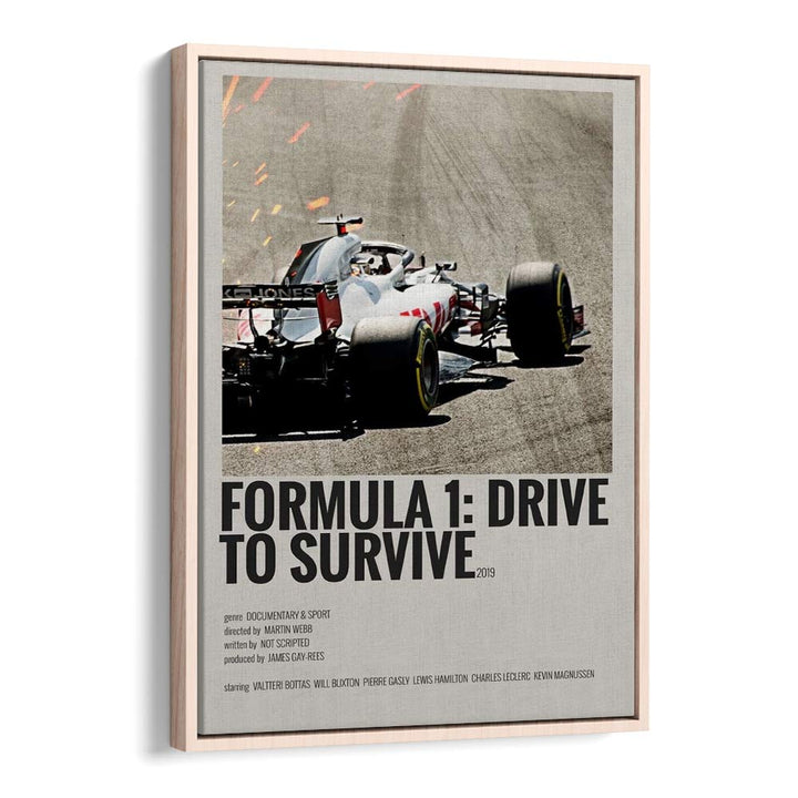 Formula 1-Drive To Survive 2019 Movie Posters in Oak Wood Floater Frame