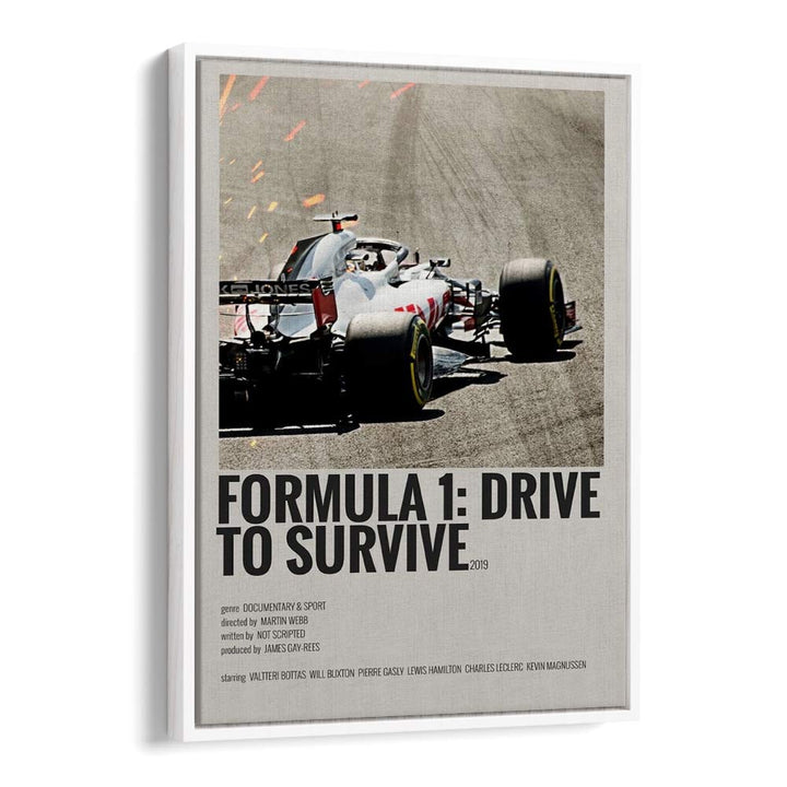 Formula 1-Drive To Survive 2019 Movie Posters in White Floater Frame