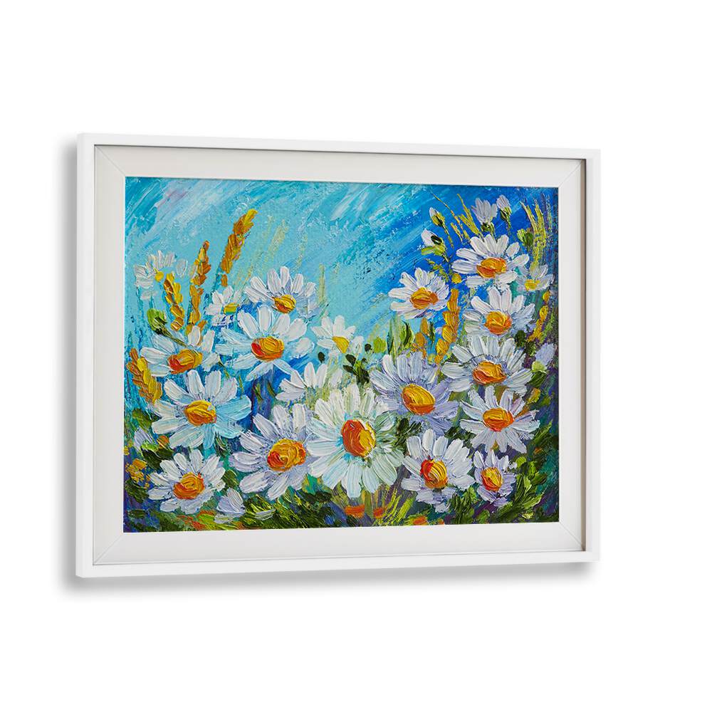 Fragrant Layers Vintage European Paintings in White Frame With Mount