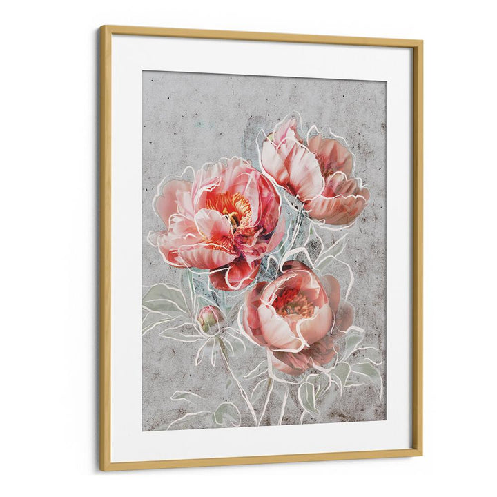 Framed Elegance by Treechild Botanical Paintings in Oak Wood Frame With Mount