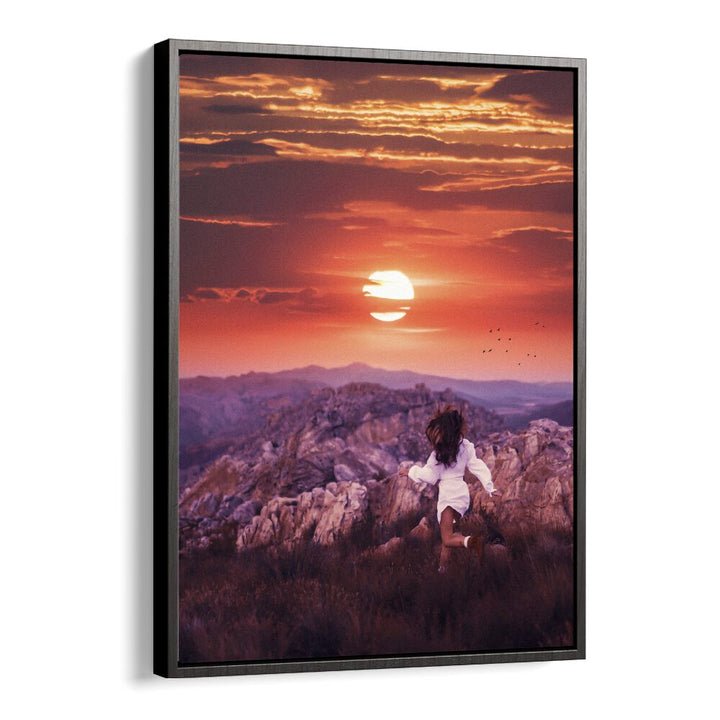 Free Spirit by Ritvik Takkar Surrealism in Black Floater Frame