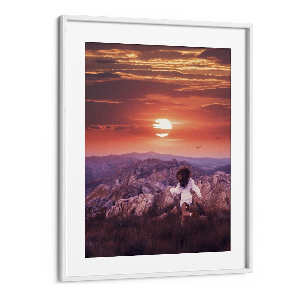 Free Spirit by Ritvik Takkar Surrealism in White Frame With Mount