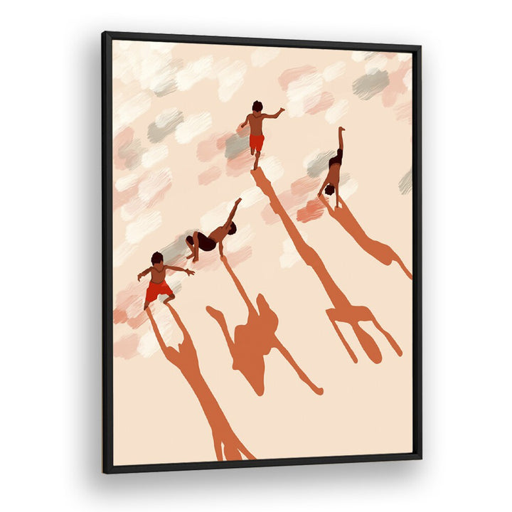 Free Spirits By Uma Gokhale Kids Room Art Prints in Black Plain Frame