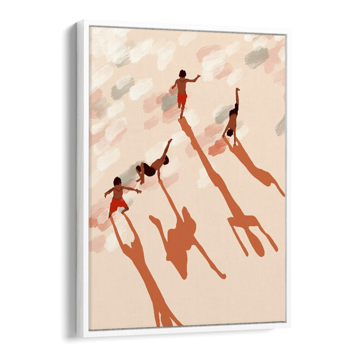 Free Spirits By Uma Gokhale Kids Room Art Prints in White Floater Frame