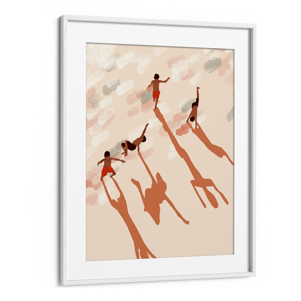 Free Spirits By Uma Gokhale Kids Room Art Prints in White Frame With Mount