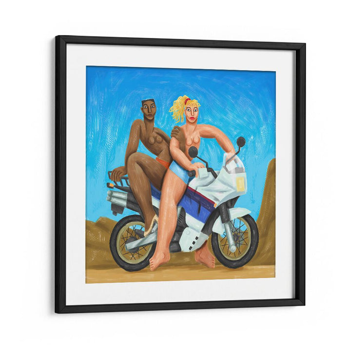 Free Wheel By Cepe Wallart Prints in Black Frame With Mount