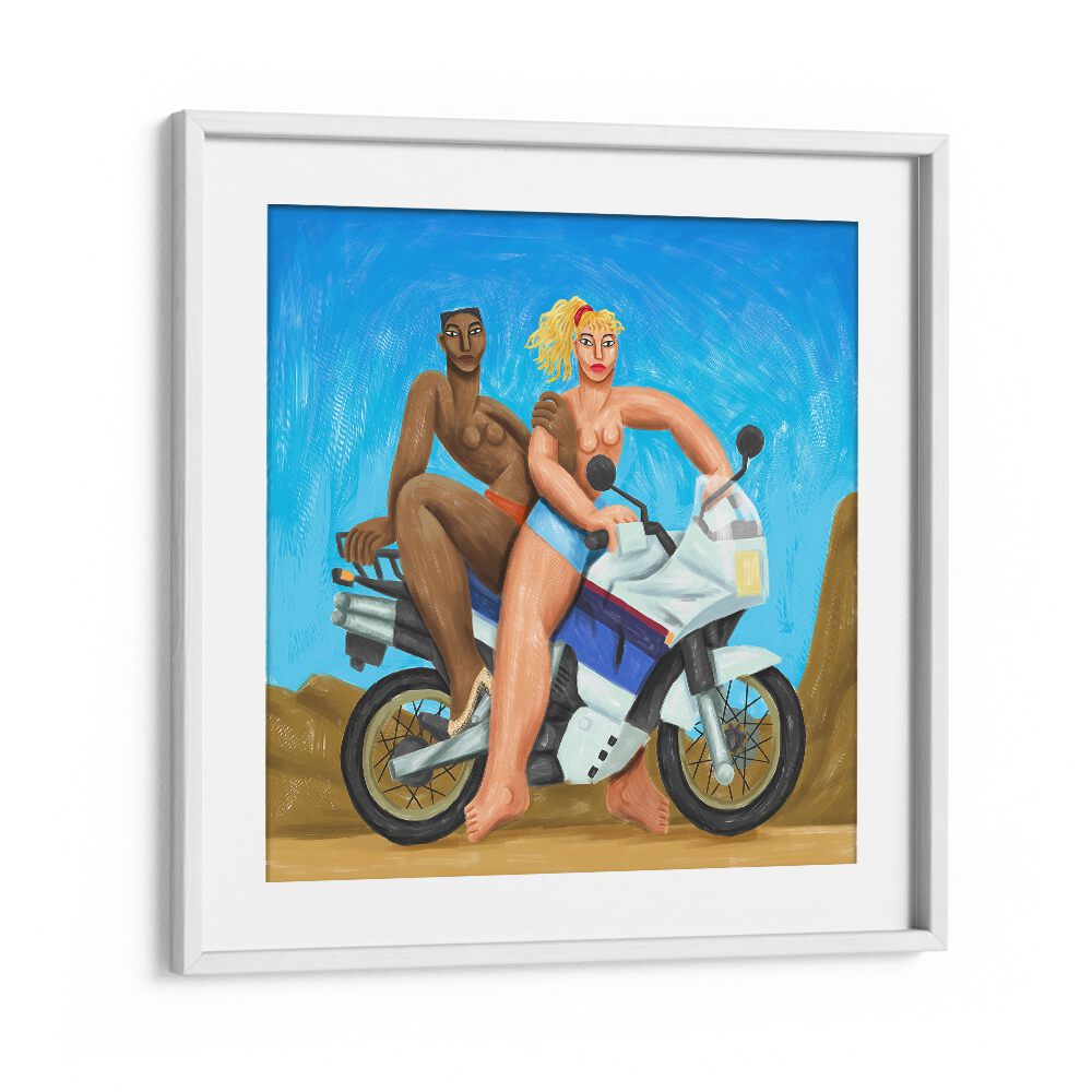 Free Wheel By Cepe Wallart Prints in White Frame With Mount