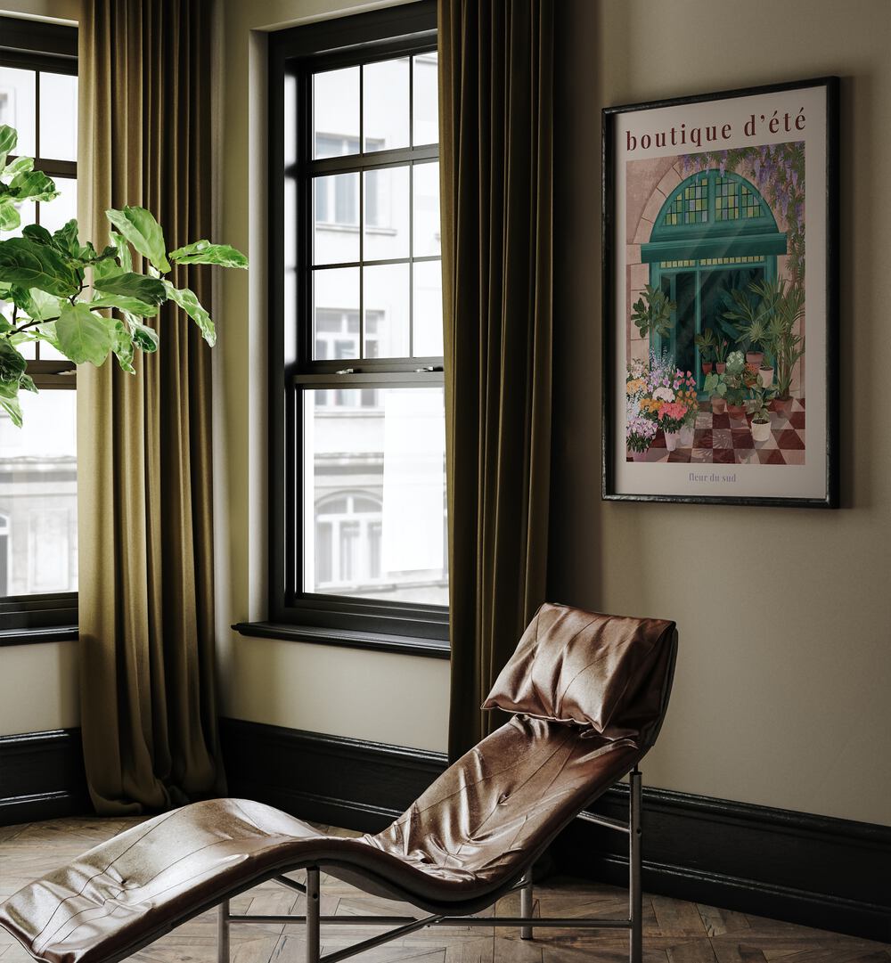 Charming FRENCH FLOWER SHOP POSTER, BAR & CAFE ART by Goed Blauw, perfect for enhancing your decor and ambiance.
