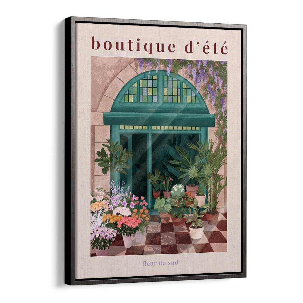 Charming FRENCH FLOWER SHOP POSTER, BAR & CAFE ART by Goed Blauw, perfect for elevating any space with floral beauty.