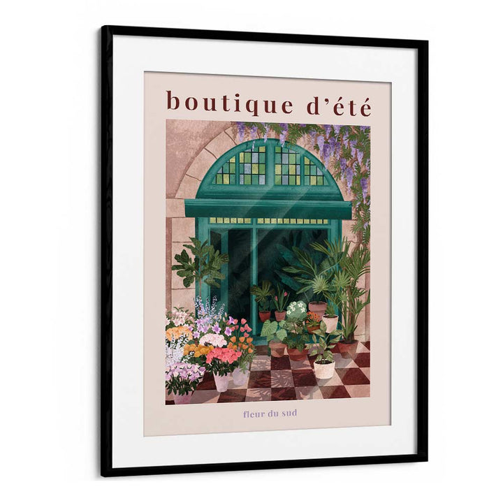 Charming FRENCH FLOWER SHOP POSTER , BAR art by Goed Blauw, perfect for elevating your home or café decor.